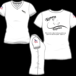 Women's Lioness Kinetics V-Neck - White